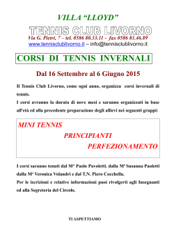 iscr SAT - Tennis Club Livorno