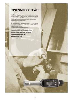 Innenmessger&auml;te Katalog - Sylvac