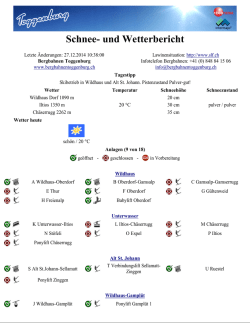 Schnee- und Wetterbericht - Intermaps
