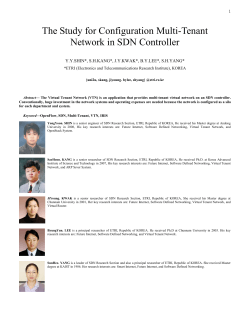 The Study for Configuration Multi-Tenant Network in SDN