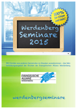 Werdenbergseminare 2015.indd - Kirchgemeinde Grabs-Gams