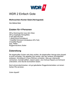 Heringsalat (PDF-Download: 66,7 KB) - WDR 2