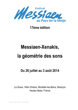 Messiaen-Xenakis, la géométrie des sons