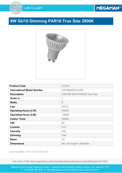 141401 - Megaman 6W Dimmable GU10 LED
