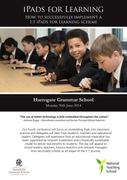 iPads for Learning - Harrogate Grammar School