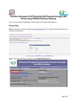 USER MANNUAL FOR HPStCB PAYMENT GATEWAY