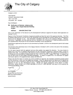 Approval for DP2014-2738 - Erlton Community Association