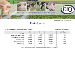 Preisnotierungen Ferkel - EFQ Syke