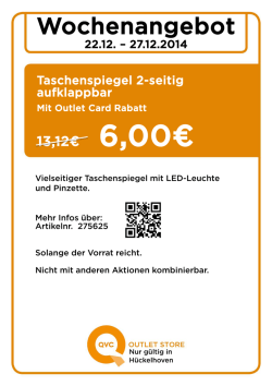 Angebote QVC Outlet Store Hückelhoven