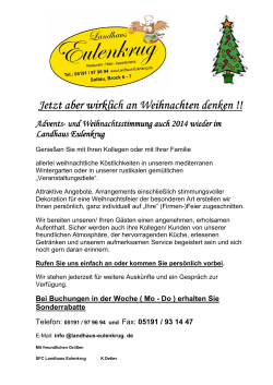 Firmenmailing Weihnachtswerbung (3) - Landhaus Eulenkrug