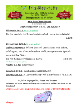 Donnerstag 18.12. - Fritz-Claus-H&uuml;tte