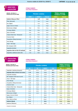 Fiche horaire ligne 14