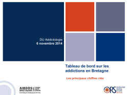 Du addictologie 2014-2015 (pavic) : epid&eacute;miologie en lien addictions
