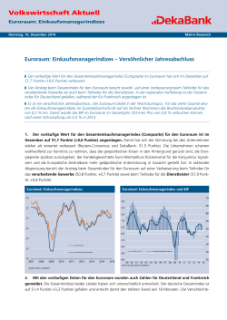 Euroraum: Einkaufsmanagerindizes - Versöhnlicher Jahresabschluss