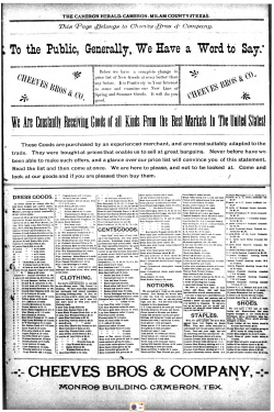 Cameron TX Herald 1895-1904