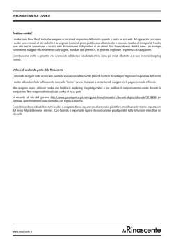 InformatIva suI CookIe - la Rinascente Lista Nozze