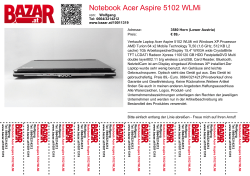 Notebook Acer Aspire 5102 WLMi - Bazar.at