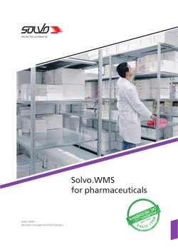 Solvo.WMS for pharmaceuticals