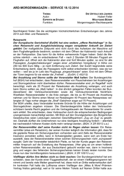 Die wichtigsten Urteile 2014 | download - Das Erste