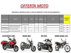 Offerta Moto - Proposta limitata a 4 veicoli