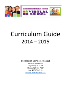 Download the Curriculum Guide - Seminole County Virtual School