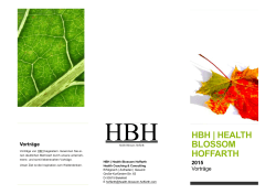 Vorträge - HBH | Health Blossom Hoffarth