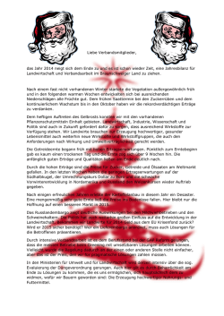 Jahresr&uuml;ckblick und Weihnachtsgr&uuml;&szlig;e 2014[...] - Landvolk