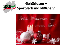 Rückblick 2014 - Gehörlosen-Sportverband Nordrhein-Westfalen eV