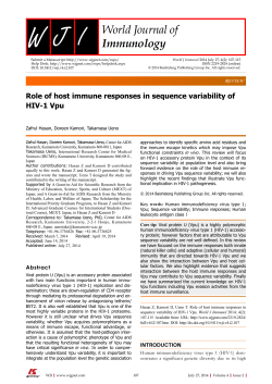 Role of host immune responses in sequence variability of HIV