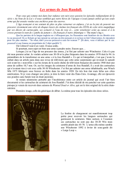 Les armes de Joss Randall.