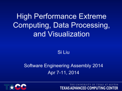 High Performance Extreme Computing, Data Processing, and