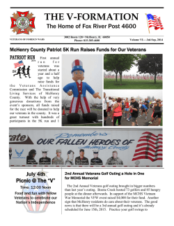 VFW 4600 Newsletter July - Sep 2014 Final Color.pub