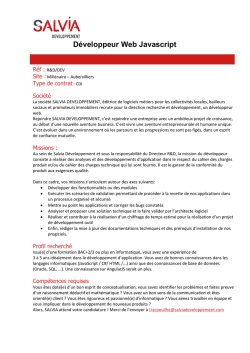 Développeur Web Javascript
