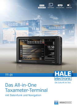 Prospekt Taxameterterminal TT-01 - HALE electronic GmbH