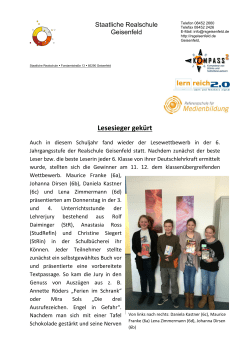Lesesieger gek&uuml;rt - Staatliche Realschule Geisenfeld