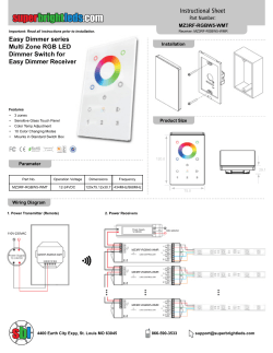Easy Dimmer series Multi Zone RGB LED Dimmer Switch for Easy