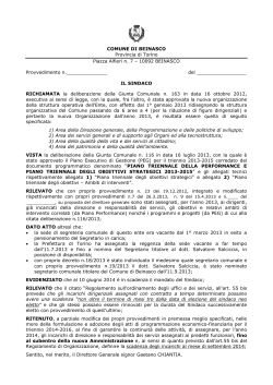 Provvedimento incarichi amministrativi di vertice