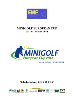 MINIGOLF EUROPEAN CUP Schriesheim / GERMANY