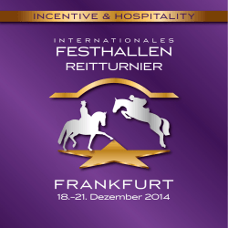 Hospitality Broschüre Festhallen Reitturnier Frankfurt 2014