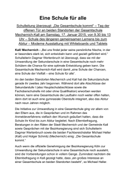 Eine Schule f&uuml;r alle - Gemeinde Kall