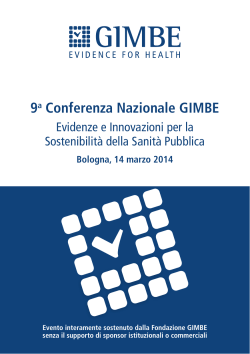 Programma Conferenza Nazionale 2014 GIMBE