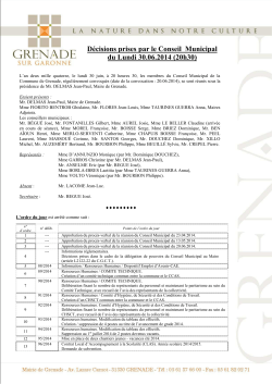 décisions CM 30.06.2014 - Mairie de Grenade sur Garonne