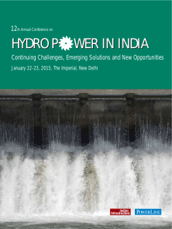 HYDRO P WER IN INDIA - India Infrastructure