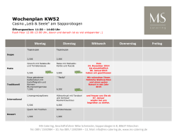 Wochenkarte Casino Leib & Seele Sapporobogen - MS-Weitblick