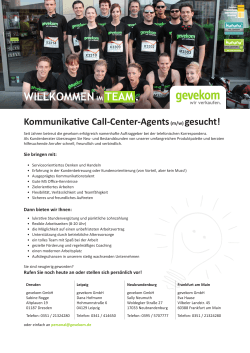 Call-Agent/innen - gevekom GmbH