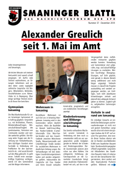 Alexander Greulich seit 1. Mai im Amt - SPD Ismaning
