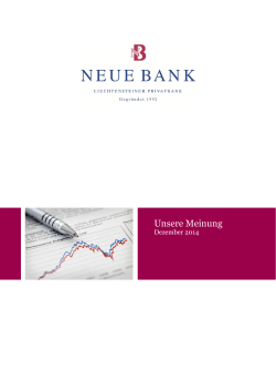 19. 12. 2014 - Neue Bank AG