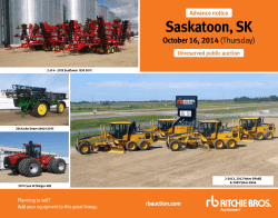 Saskatoon, SK October 16, 2014