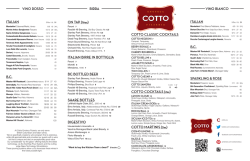 Download Menu - Cotto Enoteca Pizzeria