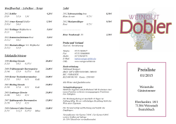 Preisliste 01/2015 anschauen - Weingut Dobler